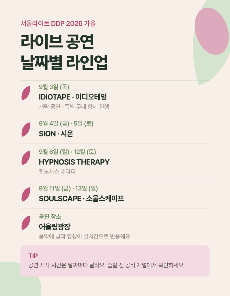 서울라이트 DDP 행사 일정과 관람 정보 안내