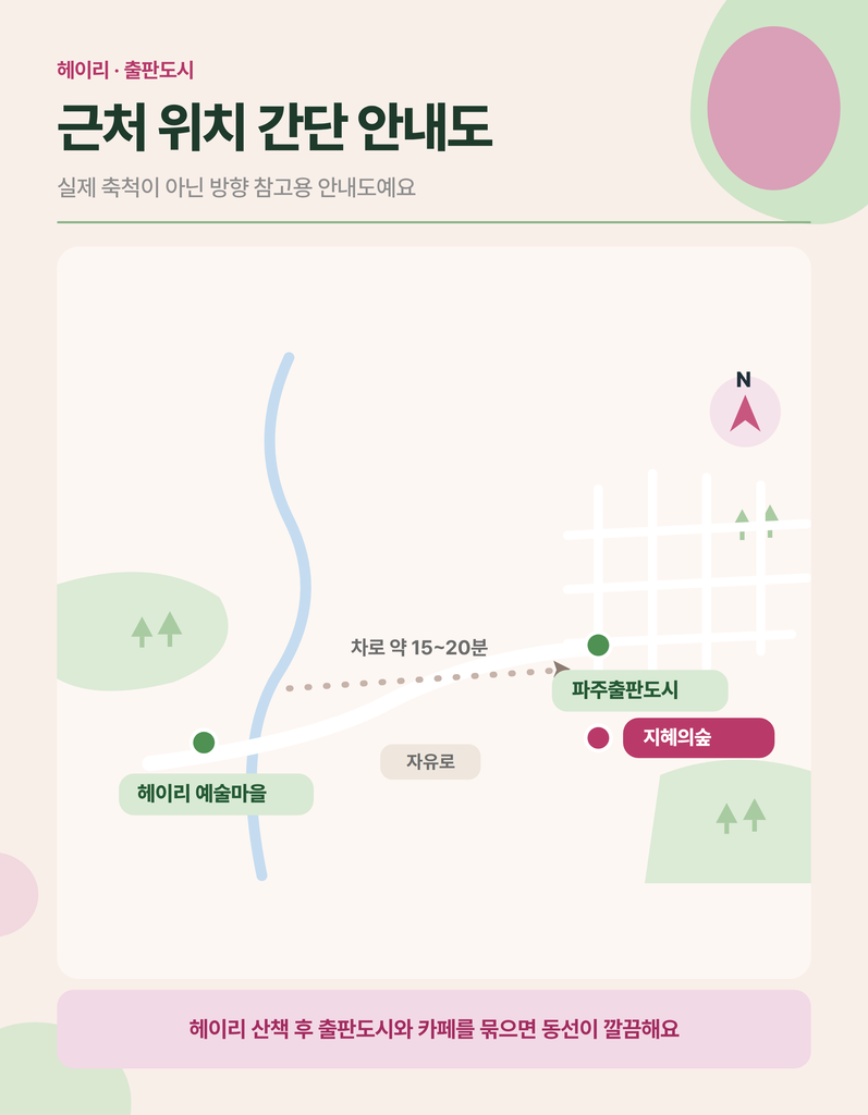 파주 헤이리와 지혜의숲 이용·이동 정보 안내