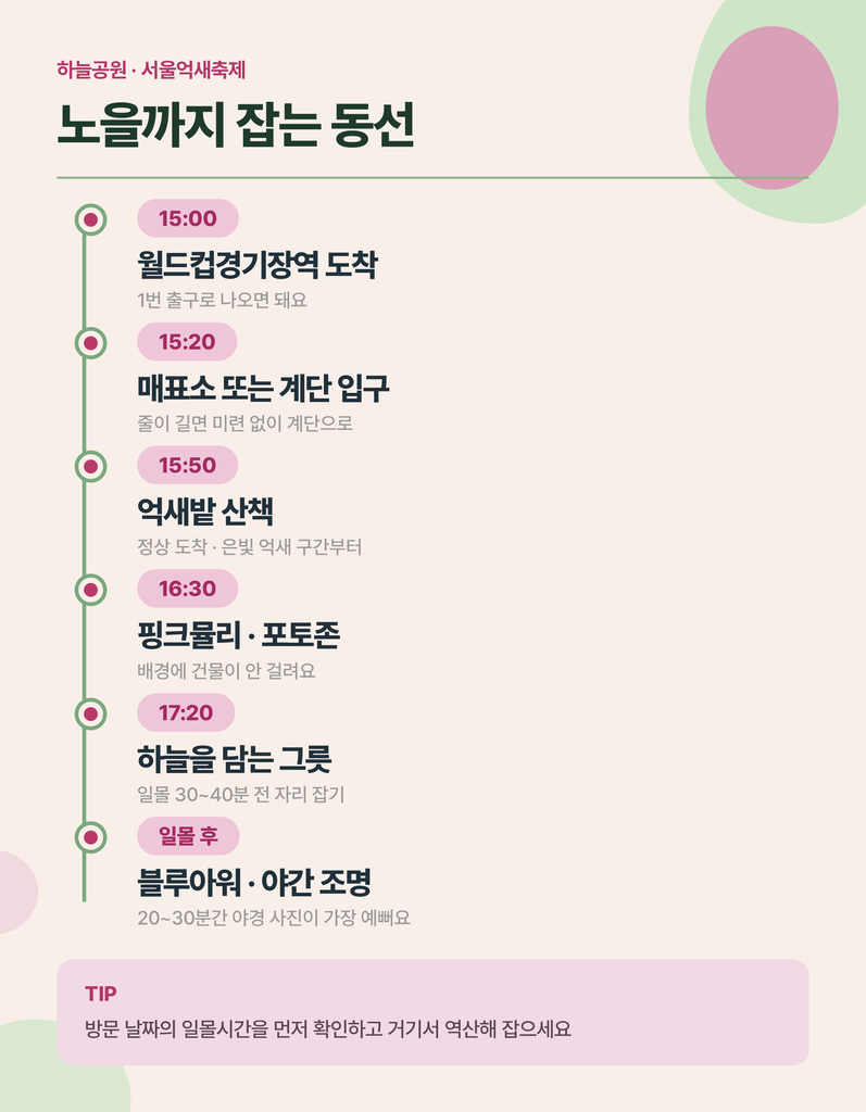 서울억새축제와 하늘공원 관람 정보 안내